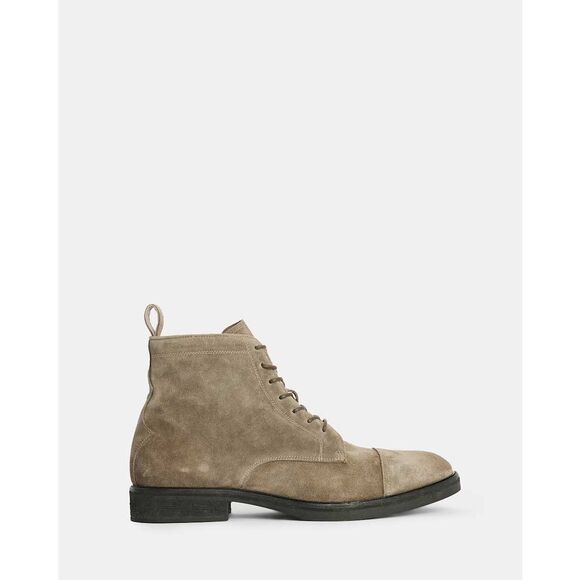 AllSaints $300 Drago Suede Lace Up Boots Khaki Distressed Almond Toe Sz 41 NEW main image 5